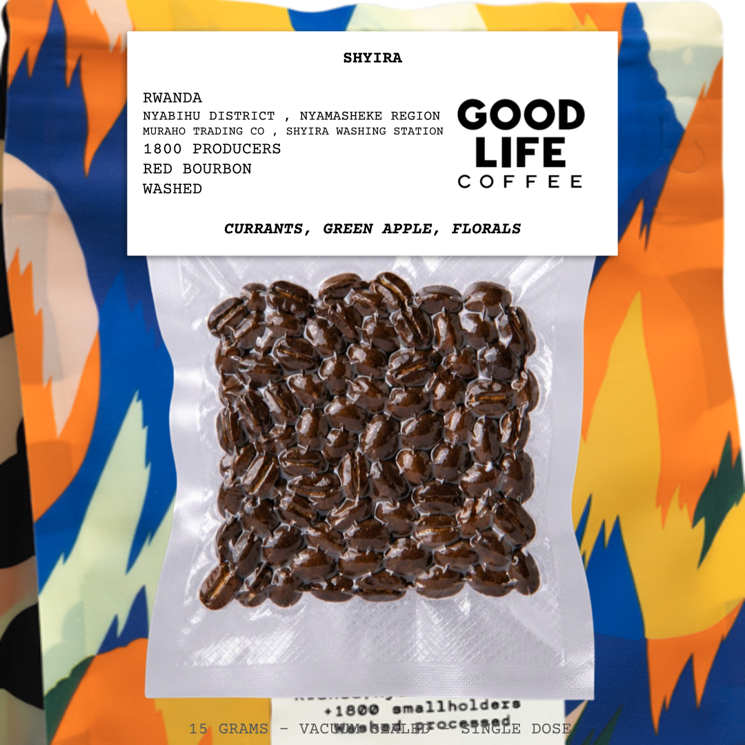 SHYIRA-RWANDA-NYABIHU DISTRICT-NYAMASHEKE REGION-MURAHO TRADING CO-1800 PRODUCERS-SHYIRA WASHING STATION-TRANSPARENT-WASHED-ARABICA-RED BOURBON-CURRANTS, GREEN APPLE, FLORALS-GOOD LIFE COFFEE-FINLAND