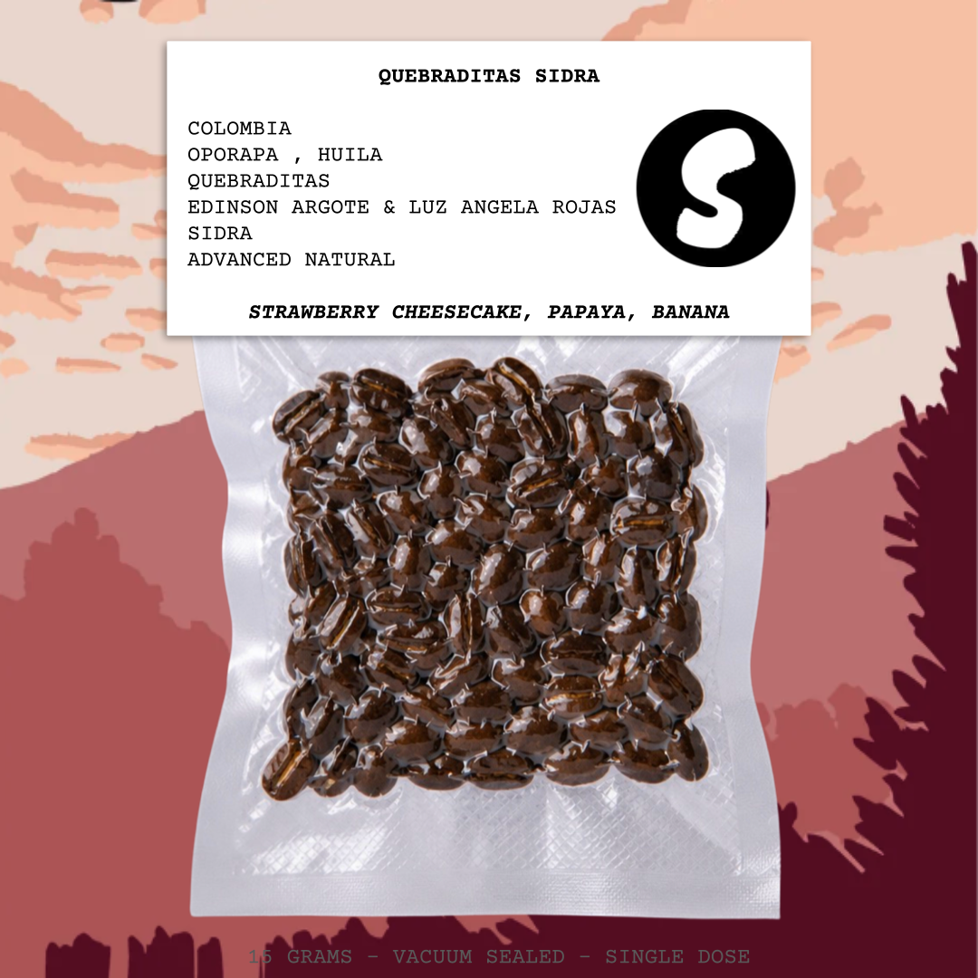 QUEBRADITAS SIDRA-COLOMBIA-OPORAPA-HUILA-QUEBRADITAS-EDINSON ARGOTE & LUZ ANGELA ROJAS-OPAQUE-ADVANCED NATURAL-ARABICA-SIDRA-STRAWBERRY CHEESECAKE, PAPAYA, BANANA-SCENERY-ENGLAND